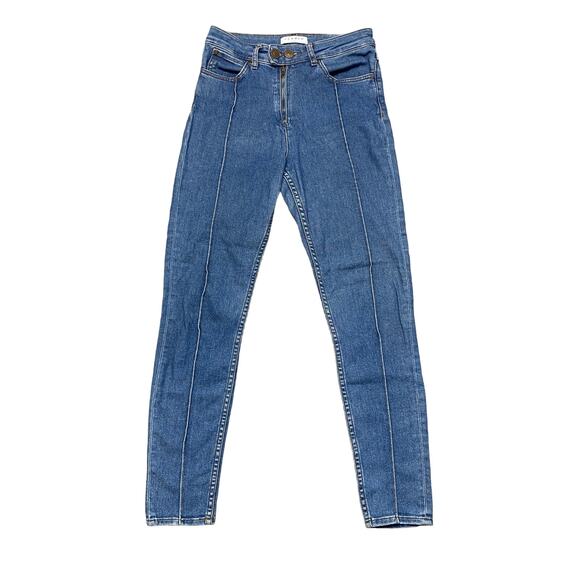 Sandro Paris Tobby Visible Seam Skinny Jeans Women's 28 Minimalist Casual - Picture 1 of 12